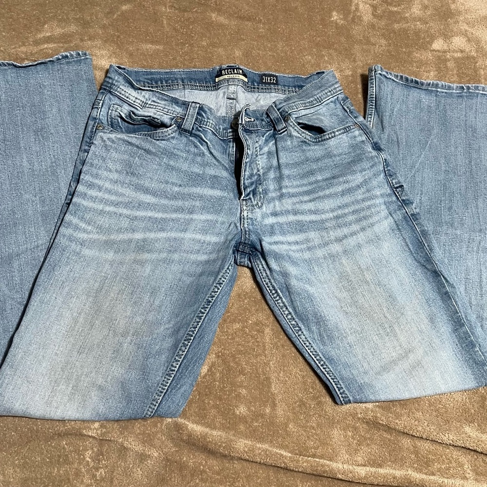 Classic Light Blue Men's Straight Jeans